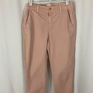 GAP Pink Girlfriend Chinos With Lace Details